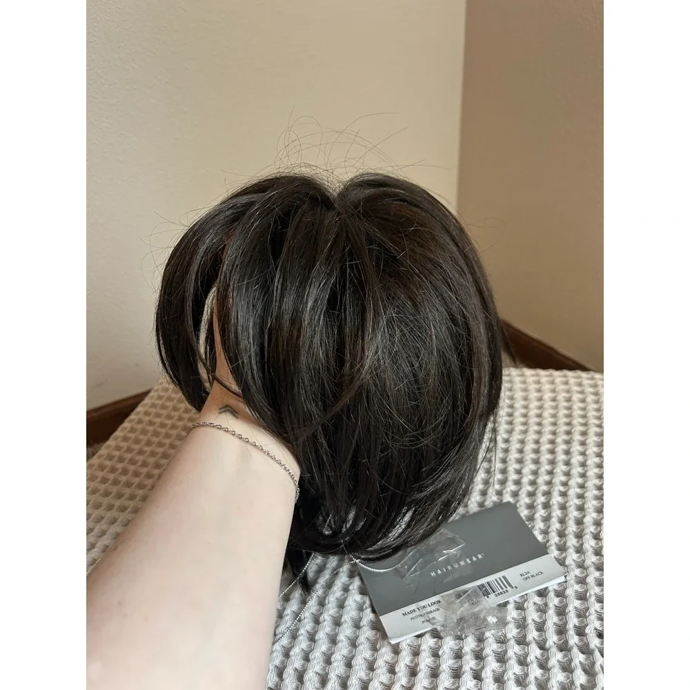 Women's Wig RAQUEL WELCH Sheer Luxury Made You Look RL2/4 Off Black Hairuwear